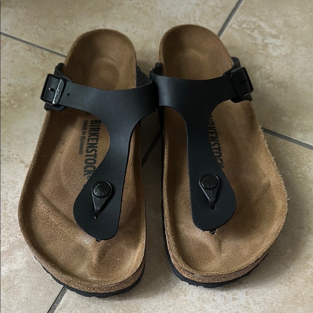 Birkenstock Black and Tan Sandals